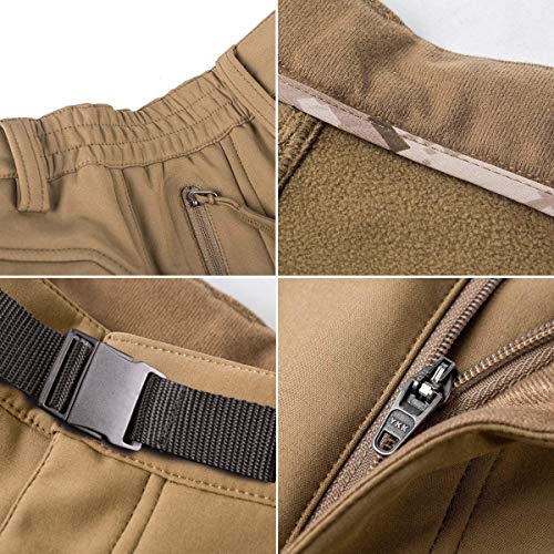 Free Soldier Men's Fleece Lined Outdoor Cargo Hiking Pants Water
