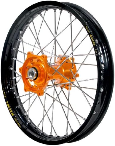 Dubya Talon Orange Hub with Excel Takasago Black Rim Painted Finish Rear Wheel (2.15x19")