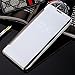 Samsung Galaxy J7 Prime Case,On7 2016 Case, DStores Luxury Premium Clear Slim View calls and alarms Flip Cover, Shiny Plating Make Up Mirror Smart Sleep/Awake Hard Case - Silver