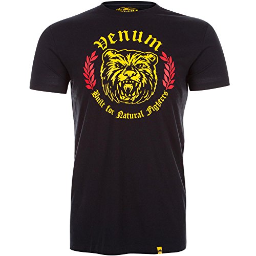 Venum Men's Natural Fighter Bear T-Shirt, Black, Medium