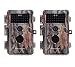 BlazeVideo 2-Pack 16MP Photo 1920x1080P Video Game & Trail Hunting Cameras Wildlife Deer Cam No Glow IR Motion Sensor Activated 0.6S Trigger IP66 Waterproof with 65ft Night Vision, Photo & Video Model