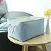 TheWarmHome Decorative Basket Fabric Storage Basket Bin Organizer with Sturdy Rod for Clothes Storage,Baby Storage, Toy Storage, Nursery Baskets for Gifts Empty (Blue, 15.7L11.8W8.3H)