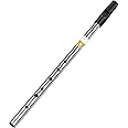 summina Irish Whistle Flute Key of C 6 Holes Flute Wind Musical Instruments for Beginners Intermediates Experts, Gold,Silver