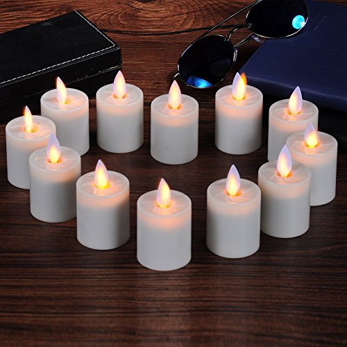 UPC 714485681479, Ry-king 1.5&quot; X 2.6&quot; Dancing Flame Classic Pillar LED Tea Lights Candles - Set of 12