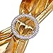 Pack of 50 Stretch Spandex Chair Sashes for Wedding Party Banquet Decoration Elastic Bulk Chair Cover with Buckle Engagement Event Birthday Graduation Meeting Metallic Gold