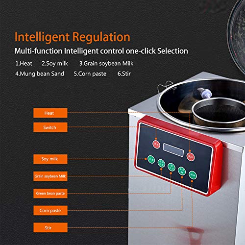 Commercial Soybean Milk Machine, 18L Capacity Auto Soy Bean Maker Hot Nut Soymilk Maker with Stirring & Heating Function