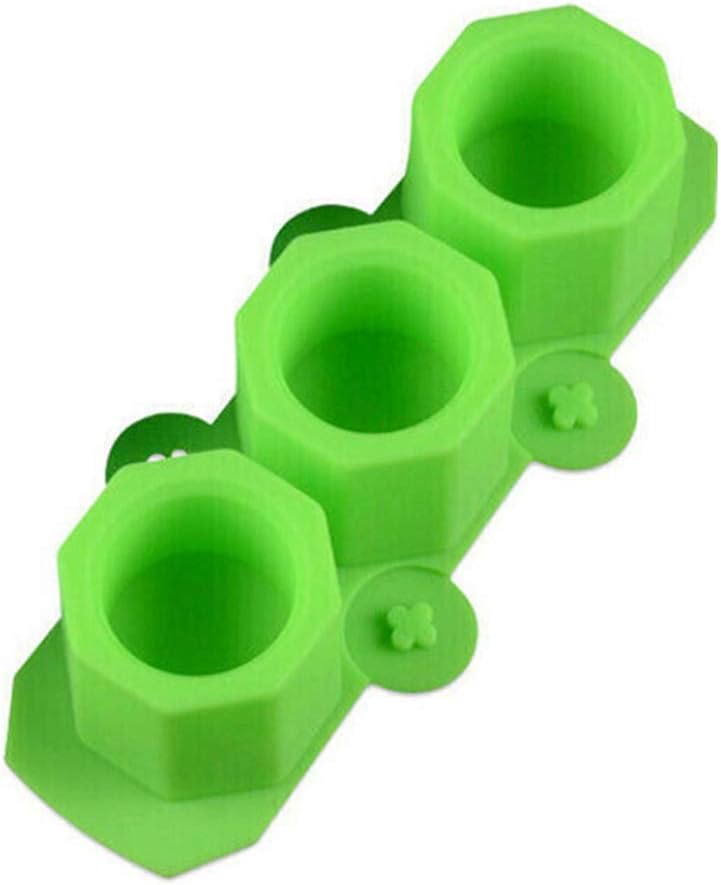Ice Cube Molds,Watonic 3 Cell Ice Cream Maker Lolly Mould Tray Kitchen Frozen Ice Cream DIY Mold(Green,22X9.2X2.4.7cm)