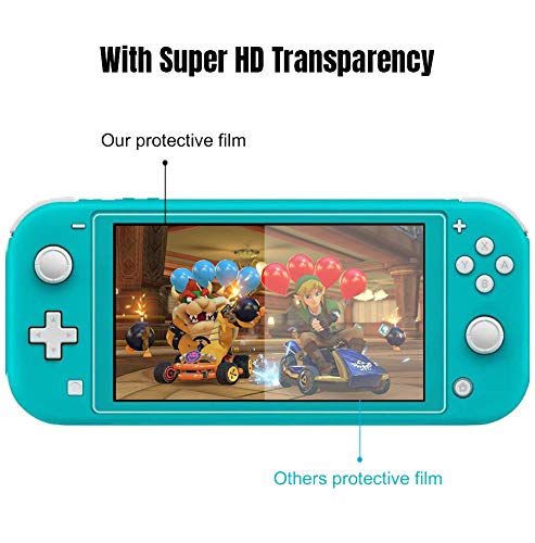 [3 Pack] Tempered Glass Screen Protector for Nintendo Switch Lite, Bubble Free/Anti Scratch/HD Clear, Glass Film Screen Protector for Switch Lite