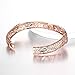 DILANCO 18K Rose Gold-Plated Bangle Bracelet for Women