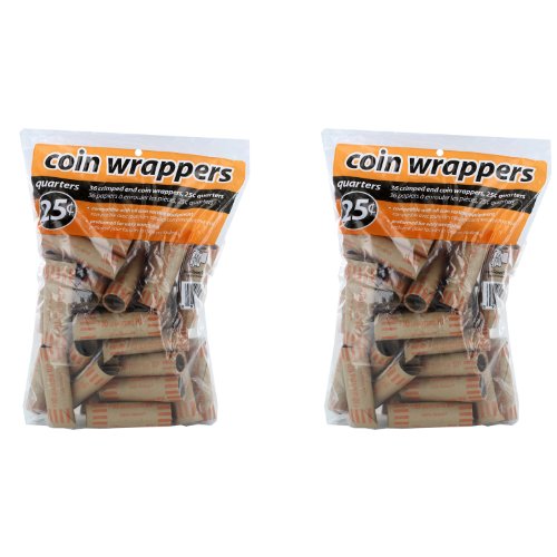 Quarter Coin Wrappers, Pack of 72