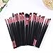 20 Pieces Makeup Brush Set Rose Gold Professional Eye Shadow Eyeliner Blending Tool by Grimm Hair