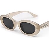 FURTALK Polarized Sunglasses Womens Oval Retro Trendy UV400 Protection Lightweight