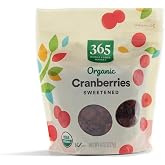 365 by Whole Foods Market, Organic Dried Sweetened Cranberries, 8 Ounce
