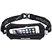 Fitletic Neo I Running Belt | Unique No Bounce Design for Running, Jogging, Walking, Cycling, Workout, Travel | N01-01 Neo I Single Pouch Fitness Belt, Black