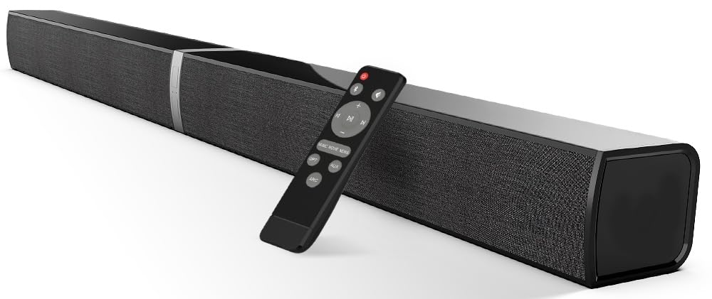HoYLluDLL 2.0-Kanal Soundbar für TV Geräte, 32 Zoll Teilbare 2-in-1 Soundbar für TV Soundbar Bluetooth mit 3 EQ-Modi und 3D Surround Sound, TV Lautsprecher Soundbars mit ARC/Optisch/Aux, 1pcs