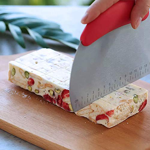 Baking Tools Equipment Dough Blender Pastry Scraper Set,Stainless Steel Dough Cutter with Blades,Multipurpose Spatula,Pizza Dough Cutter - Chopper for Butter/Cheese/Nut