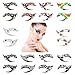 CINEEN Temporary Eye Tattoo Makeup Stickers ,Rainbow Eye Tattoo Sticker Fashionable Fun Eyeliner Tattoo Stickers,Set of 10