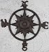 Aluminum Compass Rose Nautical Wall Plaque -Wall Medallion