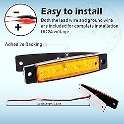 MADCATZ 20 Pcs Amber Red 3.8 Inch 6 LED Indicator
