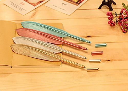 20PCS Cute Wing Feather Ink Pens - Ballpoint Pen for School Office &amp; Creative Stationery Student Gift