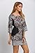Floerns Women's Ethnic Print Half Sleeve Waistband Dress