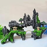 Kangkang@ Pet Fish Tank Aquarium Rockery Bridge Landscape Rockery Adornment, Decorate the Garden Pond Aquariums Rockery Decoration/scenery Package Fish Tank Aquarium Fake Rocks