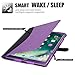 FYY [Leather Case] with [Apple Pencil Holder] for Apple iPad Pro 12.9 Both 2017/2015, Flip Folio Stand Protective Case with [Auto Sleep Wake Function], Multiple Stand Angles, Card Slots Purple