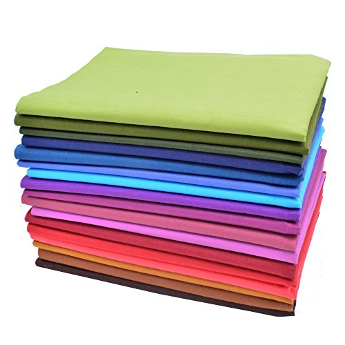 iNee Fall Solids Fat Quarters Fabric Bundles, Quilting Fabric for Sewing Crafting, 18" x 22", (Fall Solids)