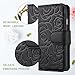 Galaxy Note 8 Case,Note 8 Wallet Case, FLYEE Premium PU Flip Wallet Leather [kickstand] [Emboss Flower] Magnetic Protective Cover with Card Slots for Samsung Galaxy Note 8 Black