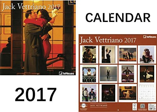 Jack Vettriano OFFICIAL 2017 CALENDAR + Jack Vettriano Fridge Magnet