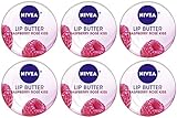 Nivea Lip Butter - Raspberry Rose Kiss - Individual, Loose Tin - 0.59 OZ (16.7 g) Each - Pack of 6