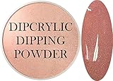 SHEBA NAILS Dipcrylic Dip Dipping Powder Heavy Metal ROSE GOLD - 1oz Jar