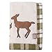 Trend Lab Deer Lodge Framed Coral Fleece Baby Blanket, Cream