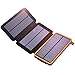 Solar Power Bank, X-DRAGON 10000mAh Solar Charger with 3 Solar Panels,Dual USB, Bright LED Portable Rugged Shockproof Dual USB Solar Battery Charger for iPhone, Cell Phone and More-Orange