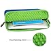 Evecase 13.3-14inch Slim Portable Neoprene Carrying Laptop Sleeve Case Bag w/ Handles and Accessory Pocket (Blue with Green Trim)