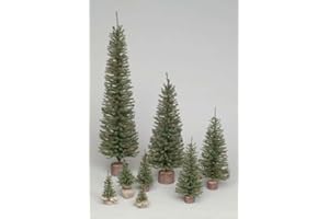 Vickerman 48" Caramel Pine Artificial Christmas Tree Unlit, Seasonal Indoor Home Decor with Decorative Wood Base
