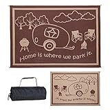 Stylish Camping RH8117 Brown/Beige 8'x11' RV Home Mat