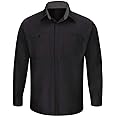 Red Kap Men's Long Sleeve Performance Plus Shop Shirt with Oilblok Technology