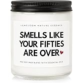 LUMELOOM Funny 60th Birthday Gifts for Women Unique, 9oz Lavender Scented Soy Wax Candle, 1966, 60th Birthday Decorations for Woman, Men, Her, Him Wife, Sister, Friend, Cool Gifts