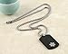 HZMAN Black Stainless Steel Medical Alert Dog Tag Pendant Necklace (Black)