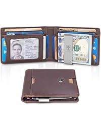 TRAVANDO Slim Wallet with Money Clip RFID Blocking Wallet | Credit Card Holder | Travel Wallet | Minimalist Mini Wallet Bifold for Men with Gift Box