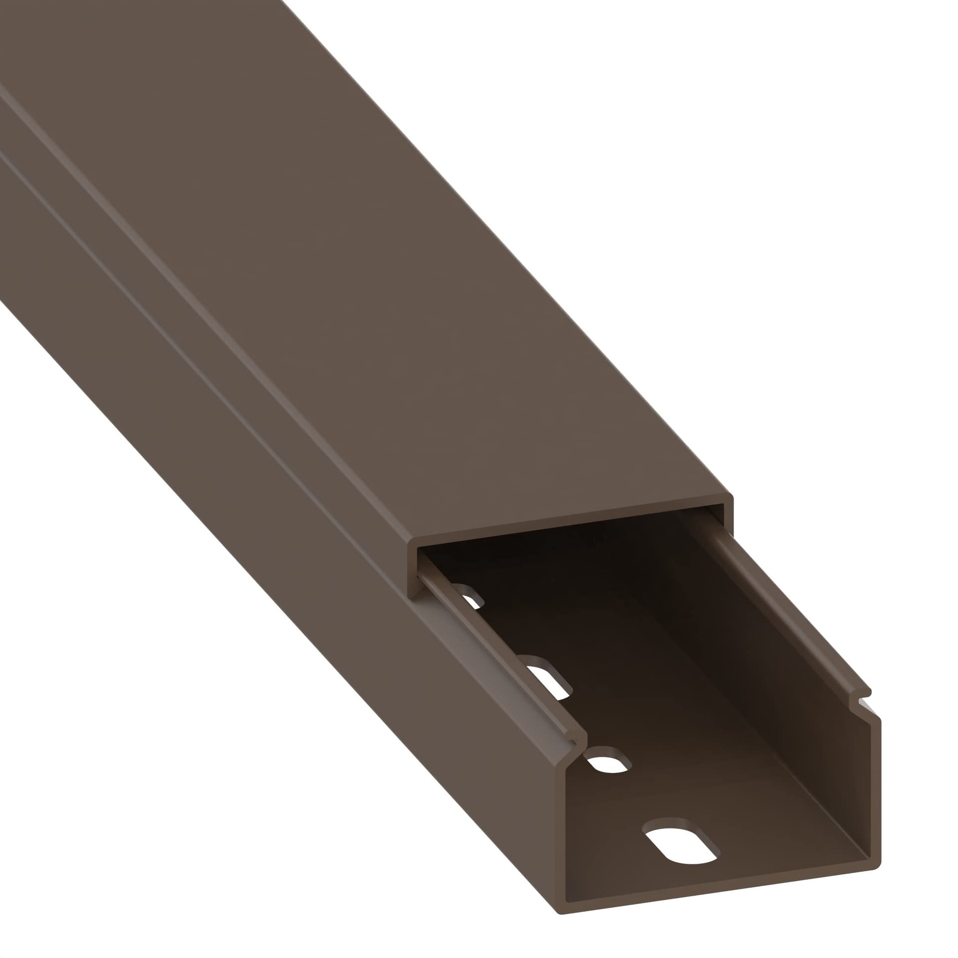 Cablecoach Coach 25 x 40 mm cable duct with floor perforation 1x1m, brown