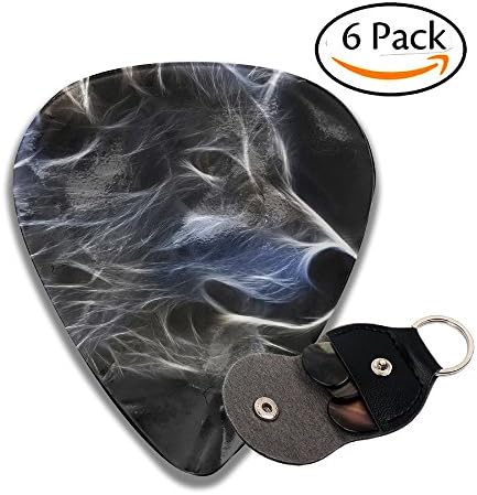 Light Wolf Head Unique Musical Gift For Musician 6 PCS Guitar Pick Anniversary, Valentine's Day, Gift For Men
