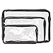 Baggallini Clear Trio Cosmetic Bags - Clear, Lightweight and Stackable Cosmetic Pouches, Ideal for Travel and Everyday Organization