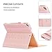 iPad Pro 12.9 (Compatible with 2017 and 2015 Model) Case, WWW [Luxury Laser Flower] Premium PU Leather Case Protective Cover with Auto Wake/Sleep Feature for iPad Pro 12.9 (Both 2017 and 2015) Pink