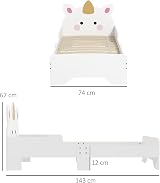 ZONEKIZ Toddler Bed Frame with Unicorn Design for Ages 3-6 Years view 3
