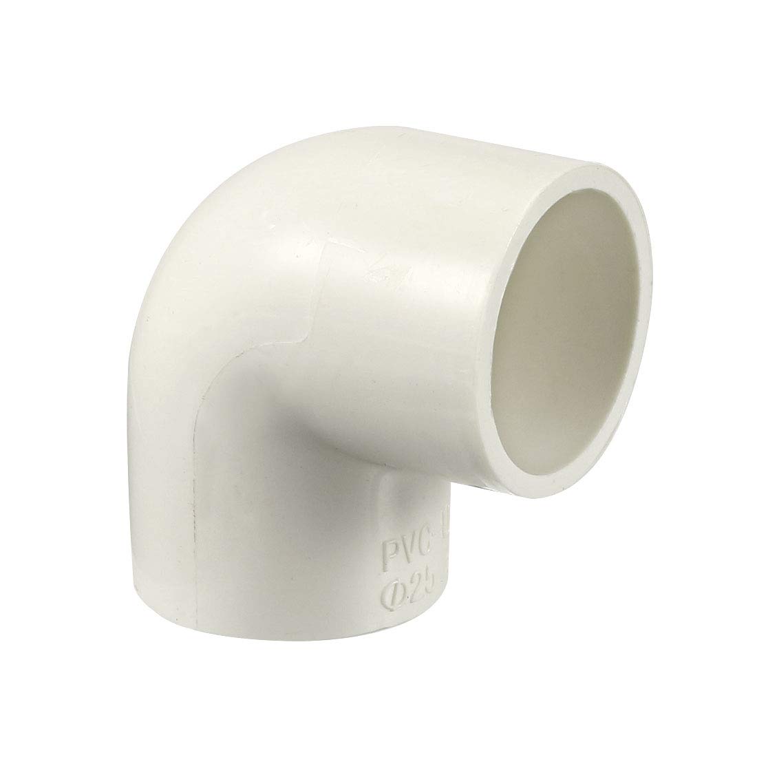 sourcing map PVC Pipe Fitting 25mm Slip Socket 90 Degree Elbow Coupling Connector White 10Pcs