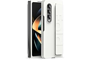 Kickstand Case for Samsung Galaxy Z Fold 4 Silicone Grip Cover,Full Body Protective Phone Case with Finger Strap Handheld Des