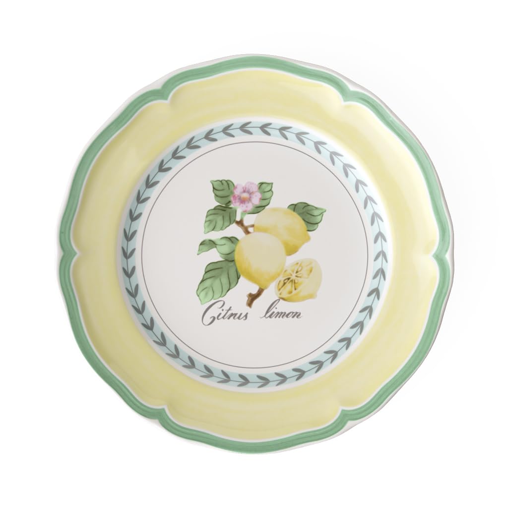 Villeroy & Boch French Garden Valence Breakfast Plate, 21 cm, Premium Porcelain, White/Multicoloured