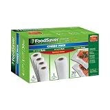 FoodSaver B005SIQKR6 Special Value Vacuum Seal Combo Pack 1-8" 4-11" Rolls 36 Pre-Cut Bags, 1Pack, Clear